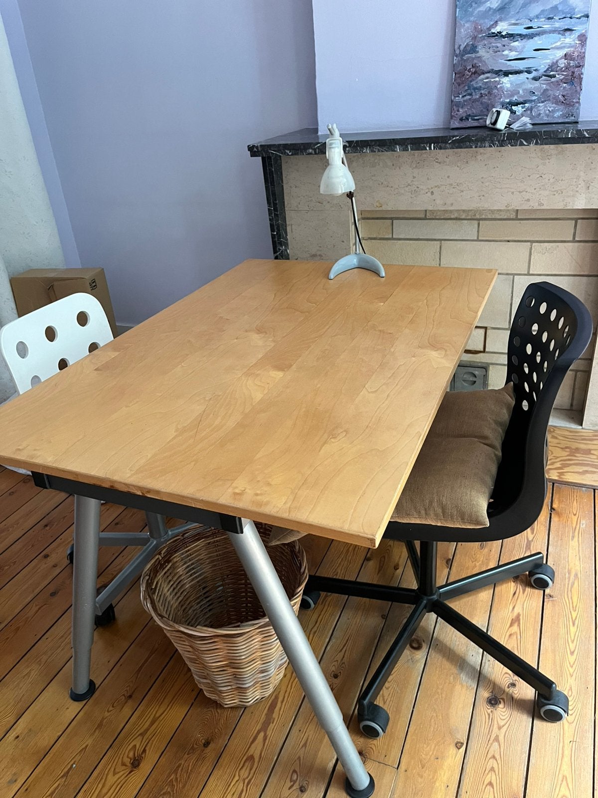 bureau + 2 chaises, Ophalen, In hoogte verstelbaar, Gebruikt