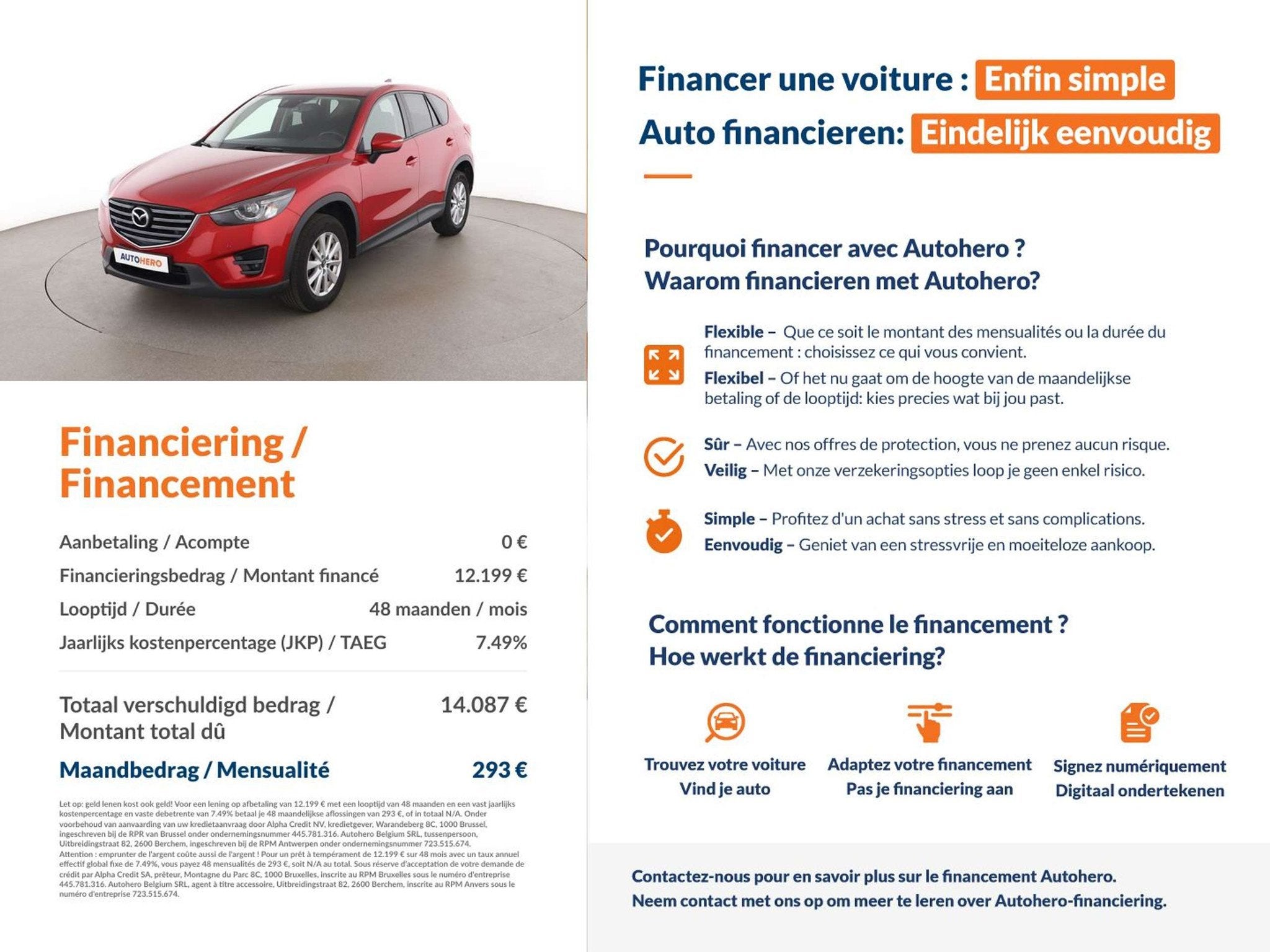 Mazda CX-5 2.0 Attraction 2WD (année de construction 2015), Autos, Rouge, Achat, 139 g/km, Noir