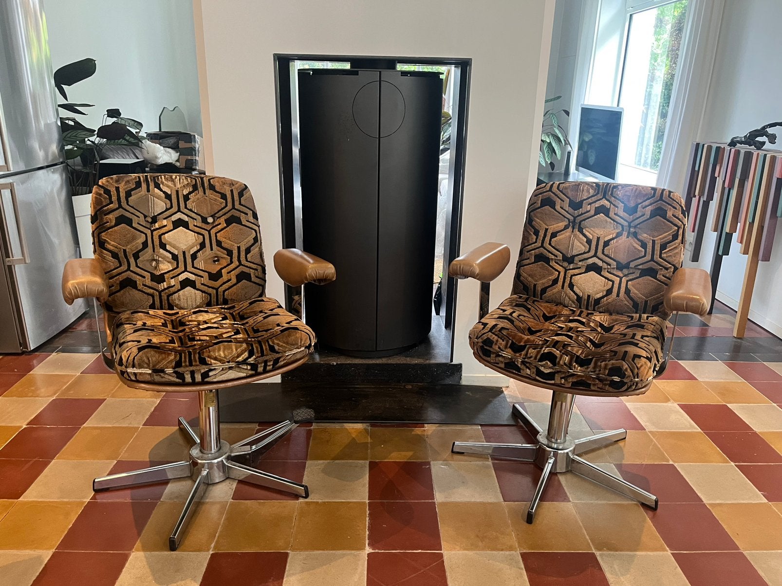 Chaise coiffeur 70’s, Maison & Meubles, Chaises, Enlèvement, Comme neuf