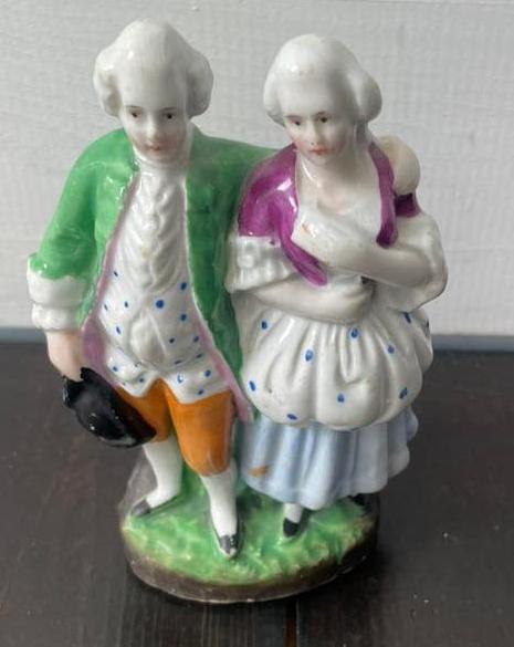 Biscuit porselein handgeschilderd 18e eeuws, Enlèvement