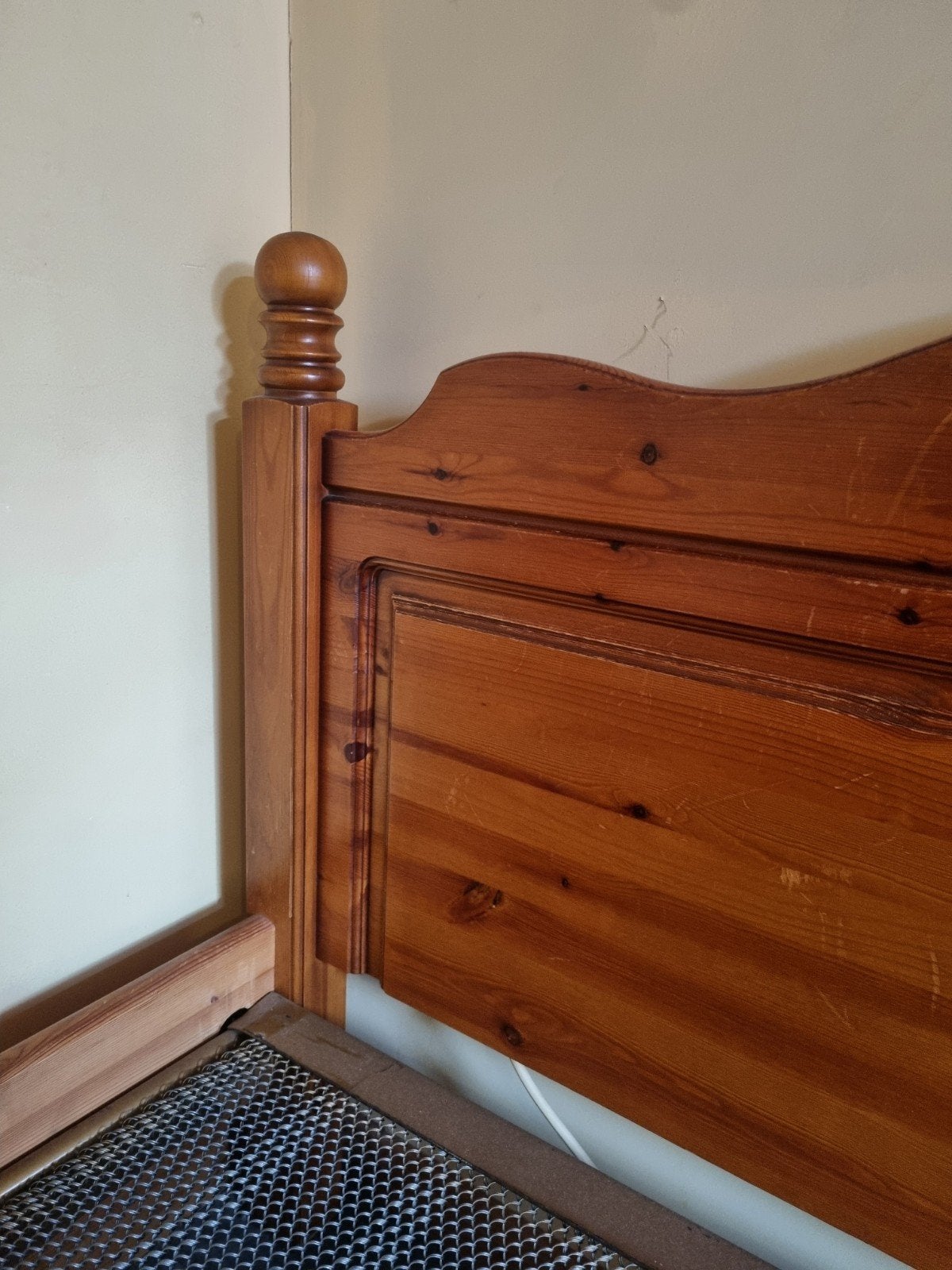 Houten bed 140x200, Ophalen, Gebruikt, Bruin, 140 cm