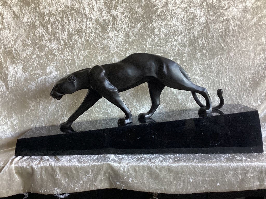 Panthère Noire Casa Padrino. 002/AEA., Antiquités & Art, Enlèvement, Bronze