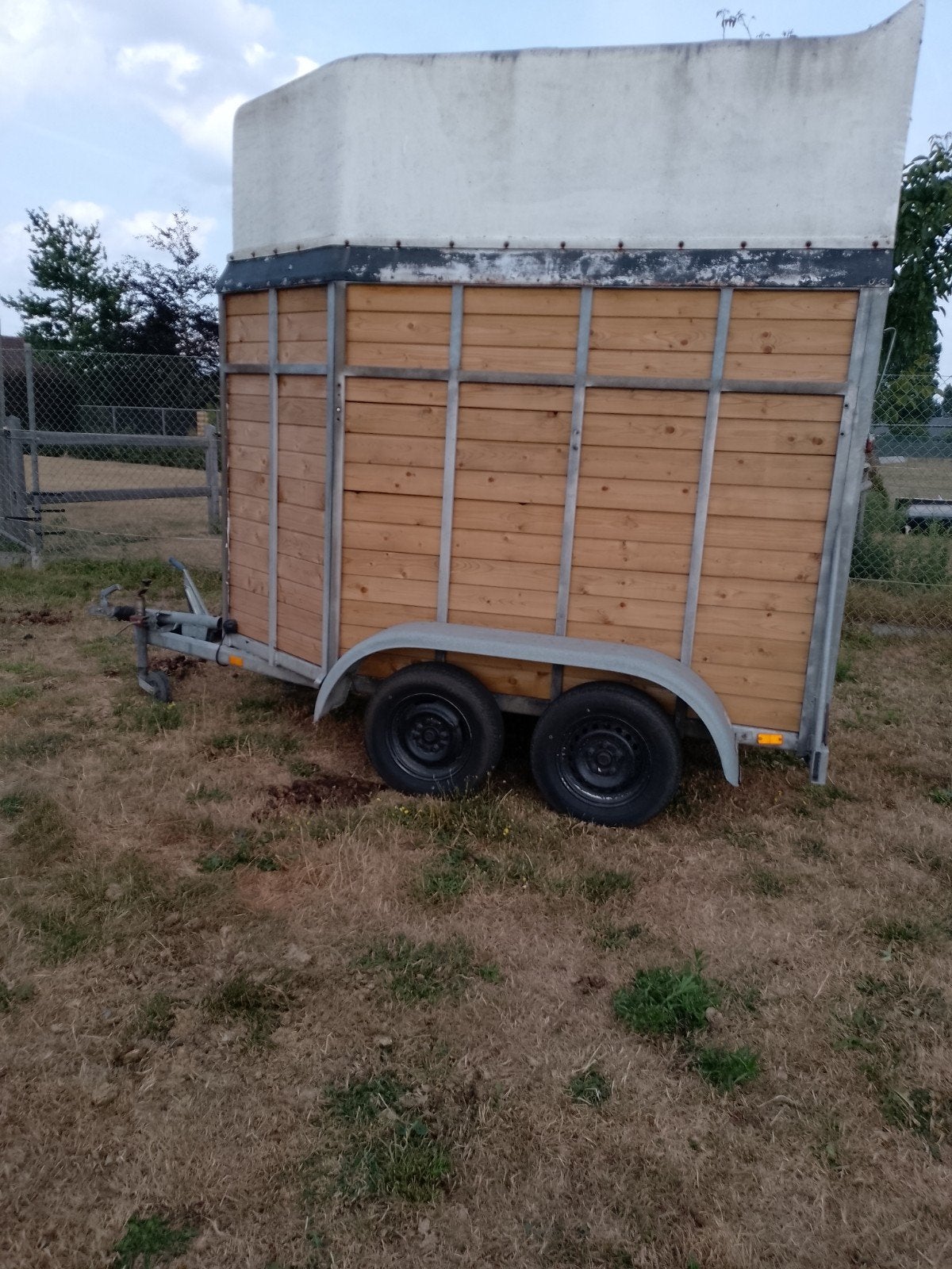 paardentrailer verhoogd, 1.5 paard, Dieren en Toebehoren, Paarden en Pony's | Trailers en Aanhangwagens, Gebruikt, 1½-paards trailer