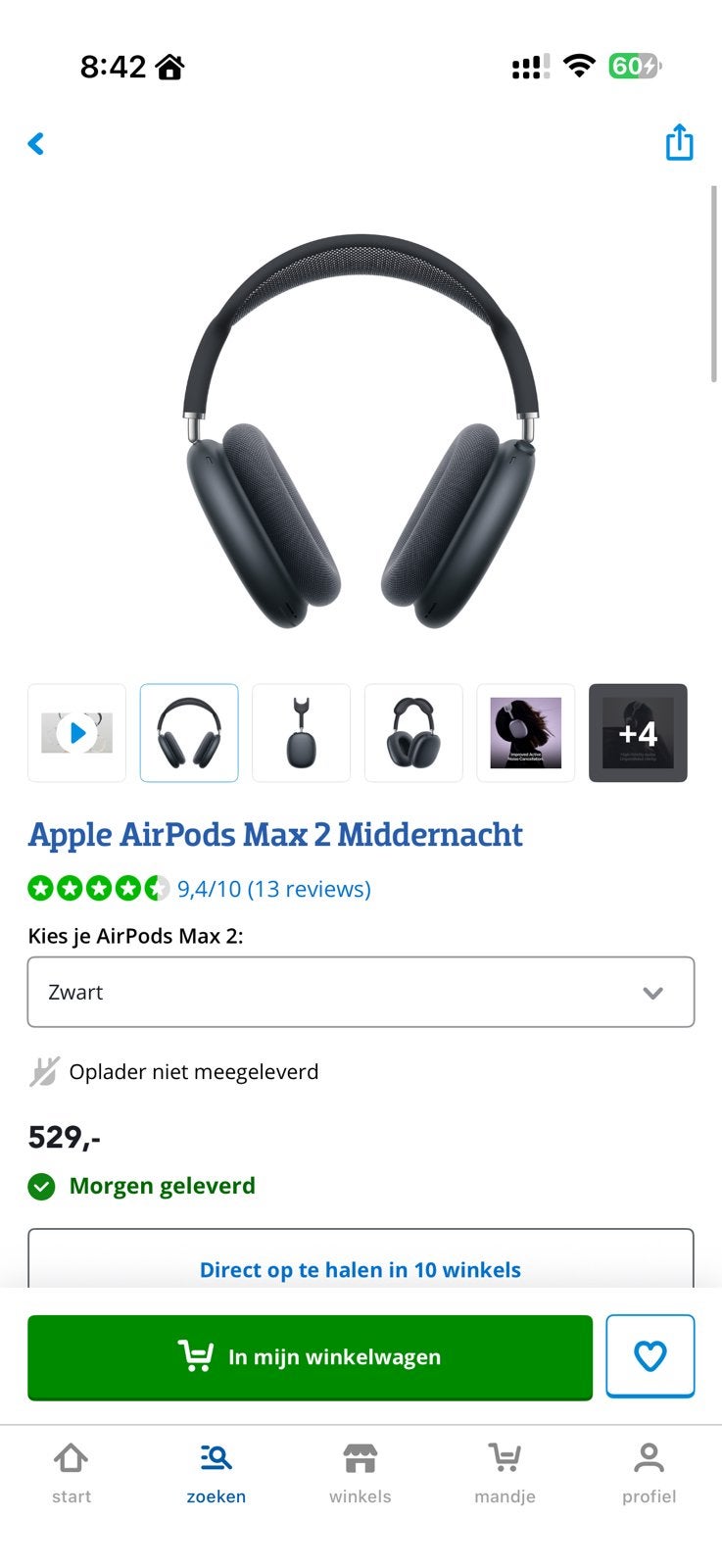 Airpods Max 2 Middernacht [Beschrijving Lezen], Nieuw, On-ear, Apple, Zwart