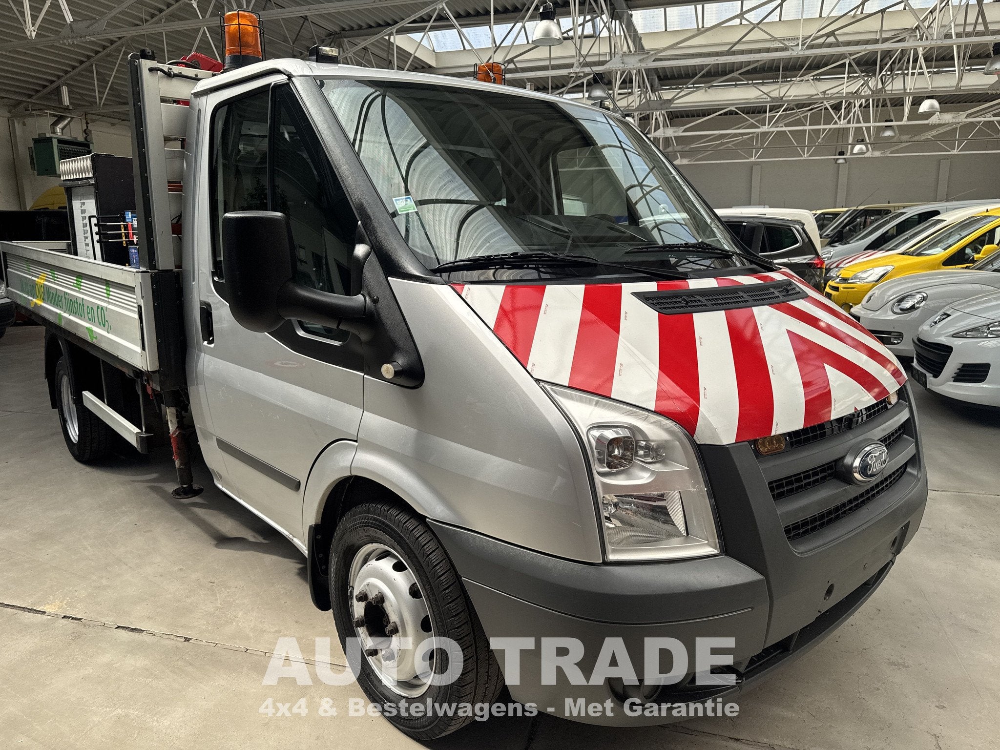 Ford Transit 2.2| CNG | Kraan | Open bak | Keuring | 1J Gara, Autos, Cuir, Entreprise, 3 places, Boîte manuelle