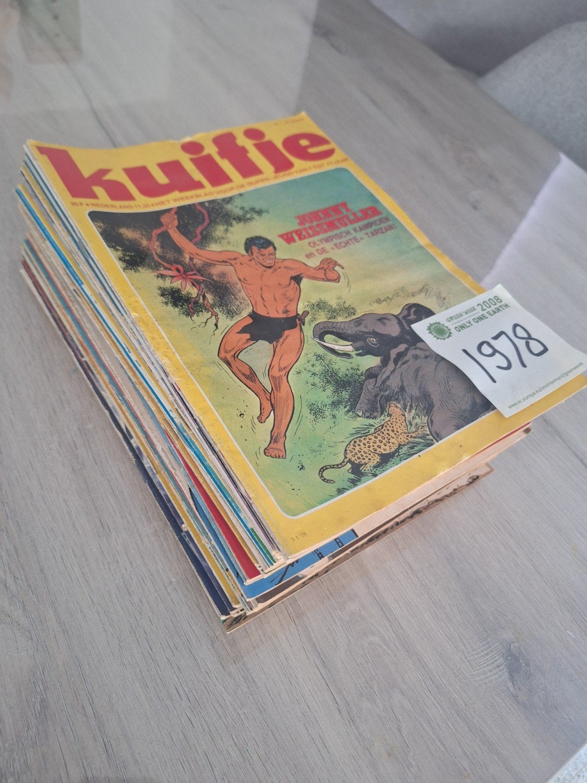 kuifje jaargang 1978 weekblad, Ophalen