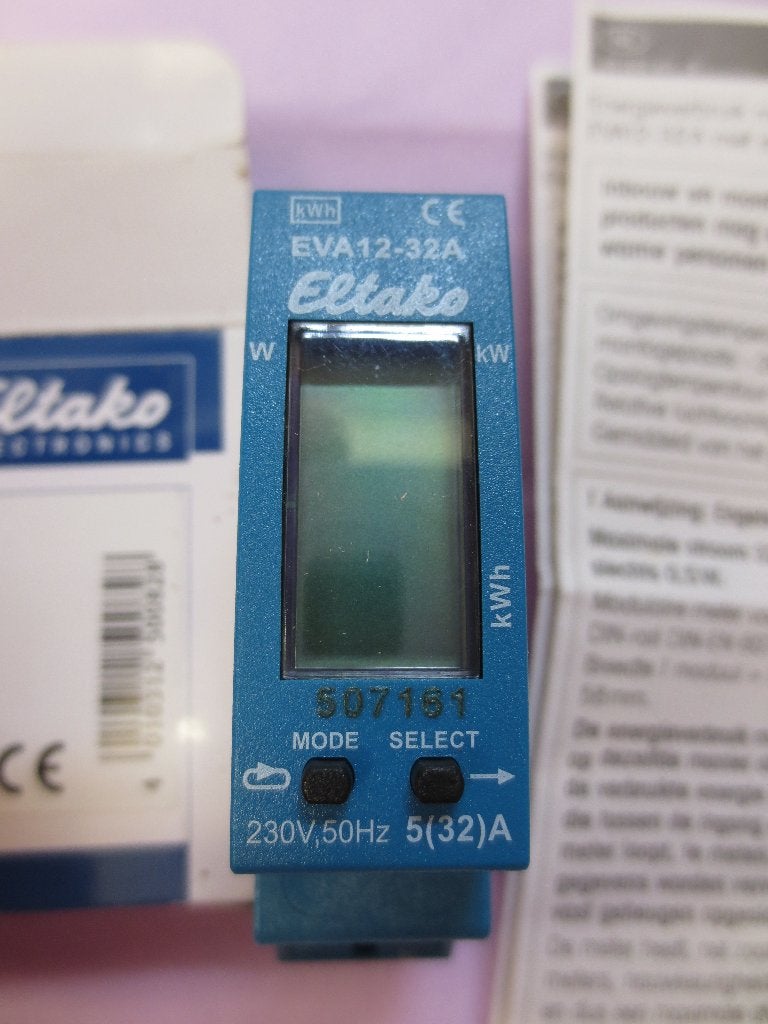 ELTAKO verbruiksmeter KWh met display 35euro, Ophalen
