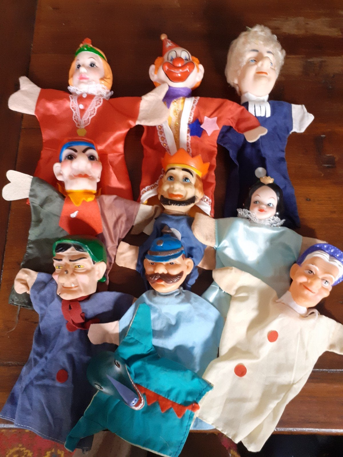 Retro handpoppen poppenkastpoppen ( E ), Verzamelen, Ophalen of Verzenden