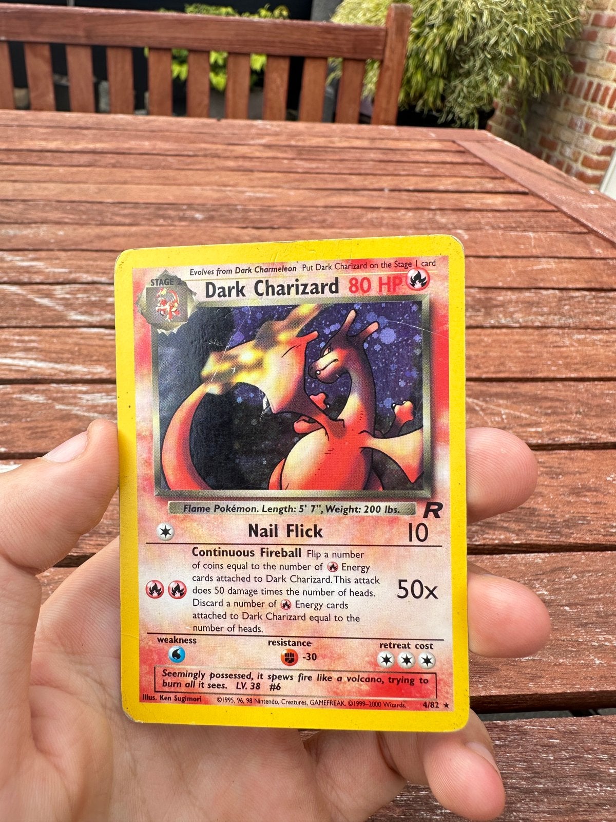 Dark Charizard (Holo) - Team Rocket Returns (4/82), Hobby en Vrije tijd, Verzamelkaartspellen | Pokémon, Ophalen, Gebruikt