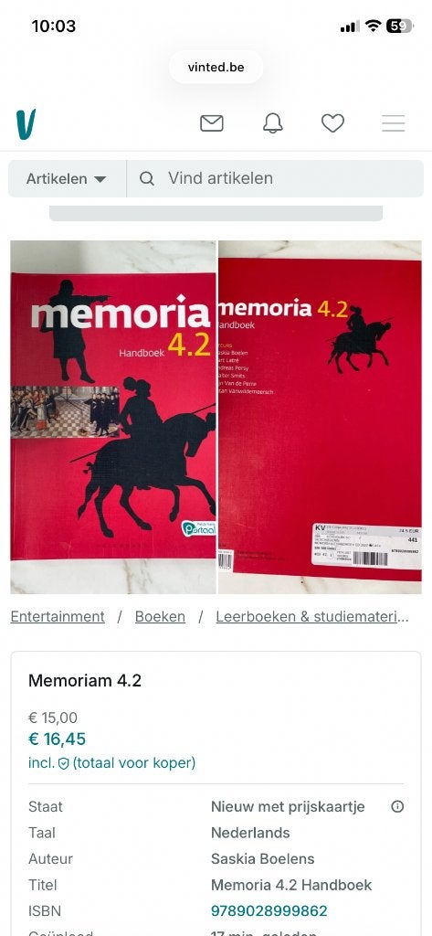 Memoria 4.2, Ophalen, Zo goed als nieuw
