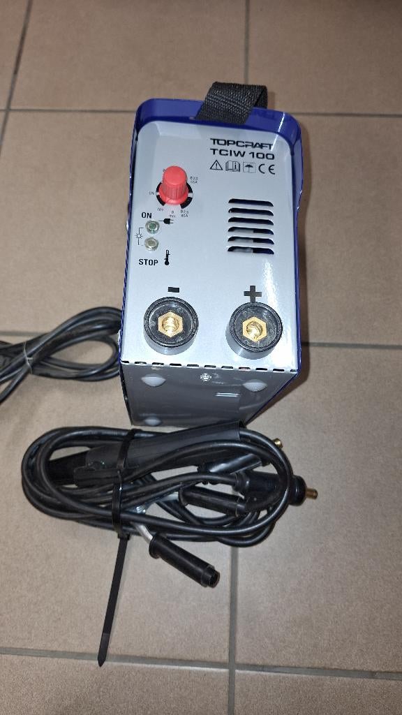 Laspost inverter bagetten Topcraft TICW 100 compact, Doe-het-zelf en Bouw, Gereedschap | Lasapparaten, Ophalen of Verzenden, Zo goed als nieuw
