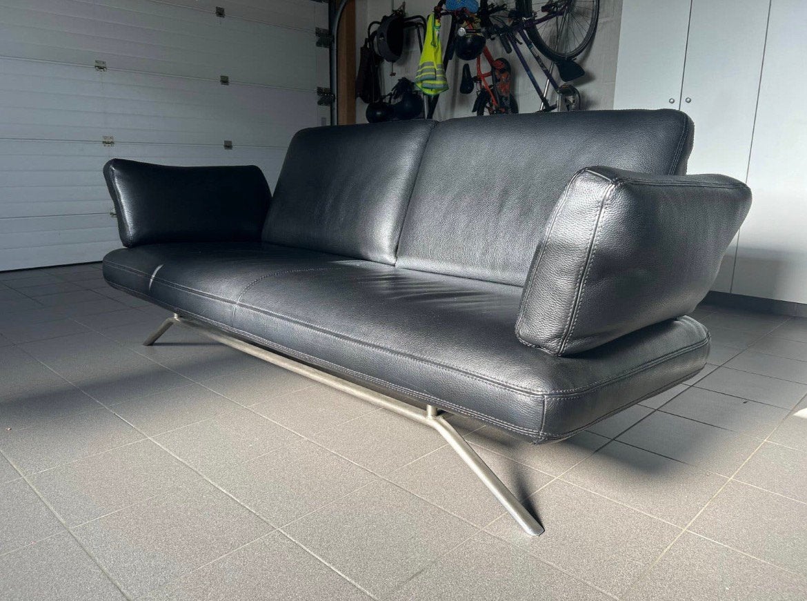 Lederen 3-zit Durlet, Huis en Inrichting, Ophalen, 150 tot 200 cm, Driepersoons, Zo goed als nieuw