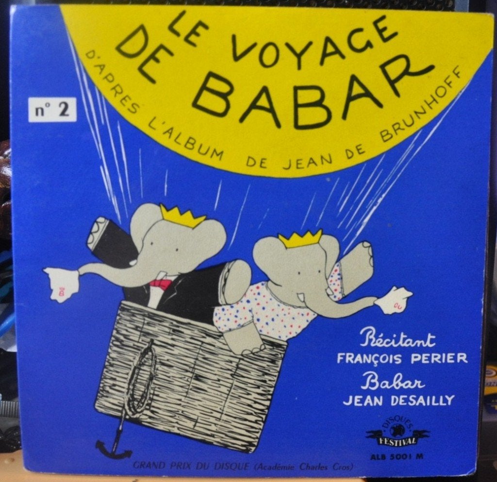 vinyl 45 tours histoire voyage de babar 2 (x20378), Ophalen of Verzenden, 1960 - 1969, Gebruikt, Verhaal of Sprookje