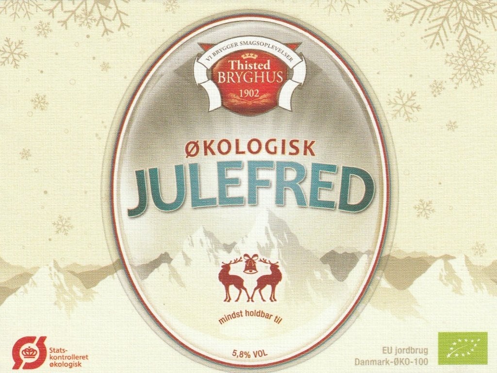 bieretiket Denemarken Thisted Bryghus : Julefred, Verzenden, Nieuw, Overige typen, Overige merken