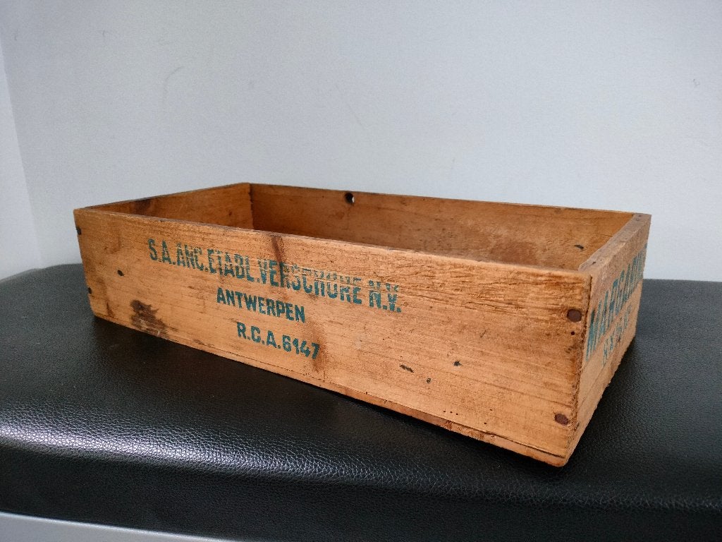 caisse en bois ancienne de margarine | Verschure NV Antwerp, Enlèvement ou Envoi