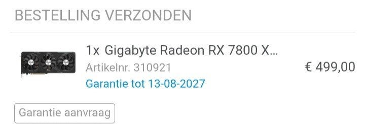 amd radeon rx 7800 xt gigabyte oc edition, Informatique & Logiciels, Enlèvement, Utilisé, AMD
