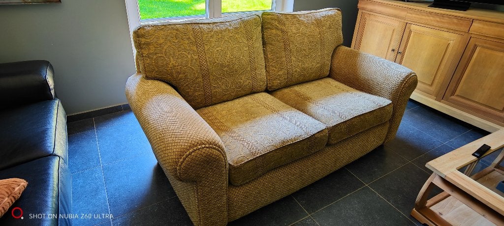 Fauteuil de style en velours, Huis en Inrichting, Fauteuils, Ophalen, 75 tot 100 cm, Zo goed als nieuw, 75 tot 100 cm