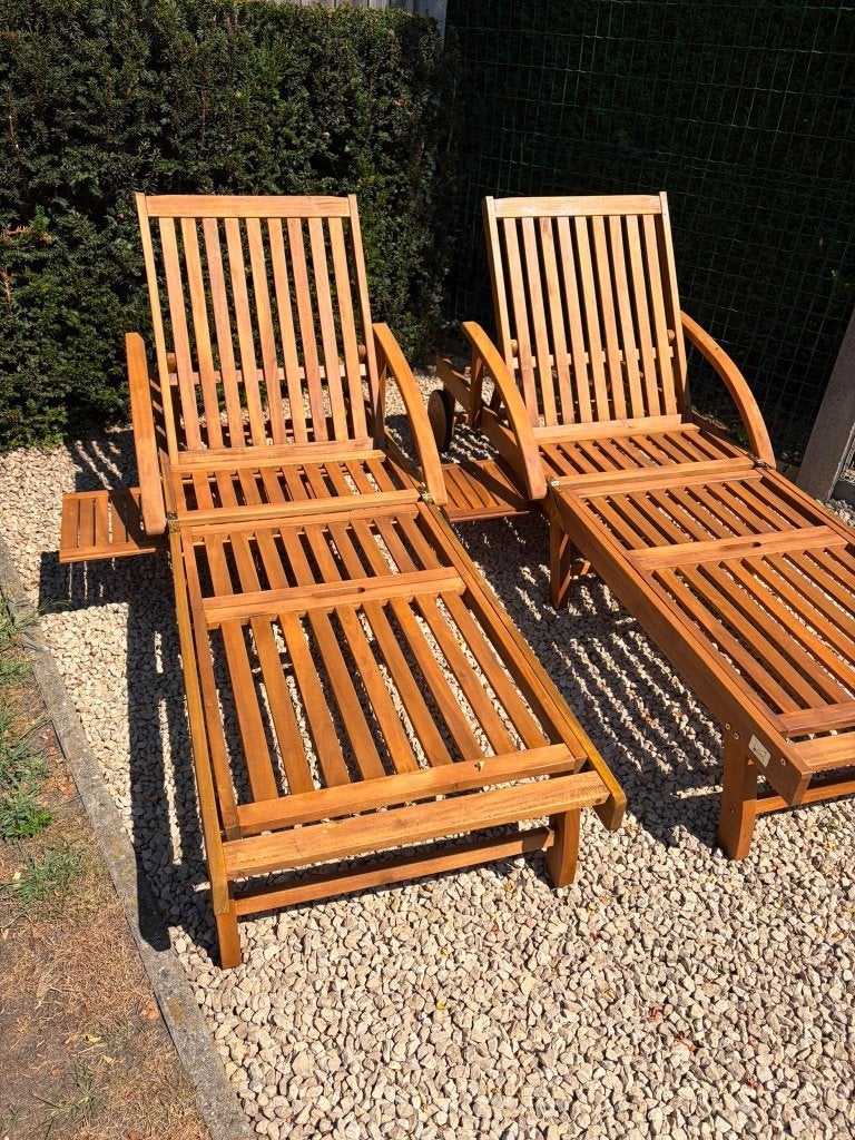 houten ligzetels, Ophalen, Nieuw, Hout, Verstelbaar