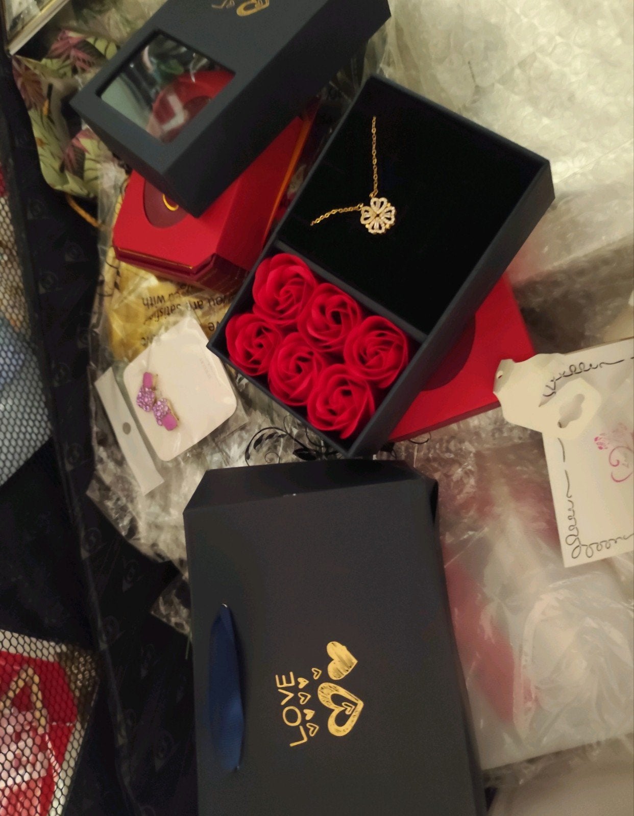 coffret collier trèfle acier inoxydable, Enlèvement ou Envoi