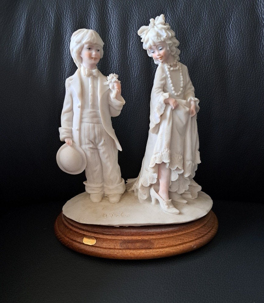 Prachtig Italiaans Vintage Auro Belcari Beeld – (jaren '80), Ophalen of Verzenden, 20 - 50 cm, Scène, Beeld