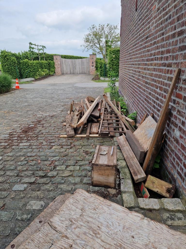 Hout gratis, Tuin en Terras, Brandhout, Ophalen