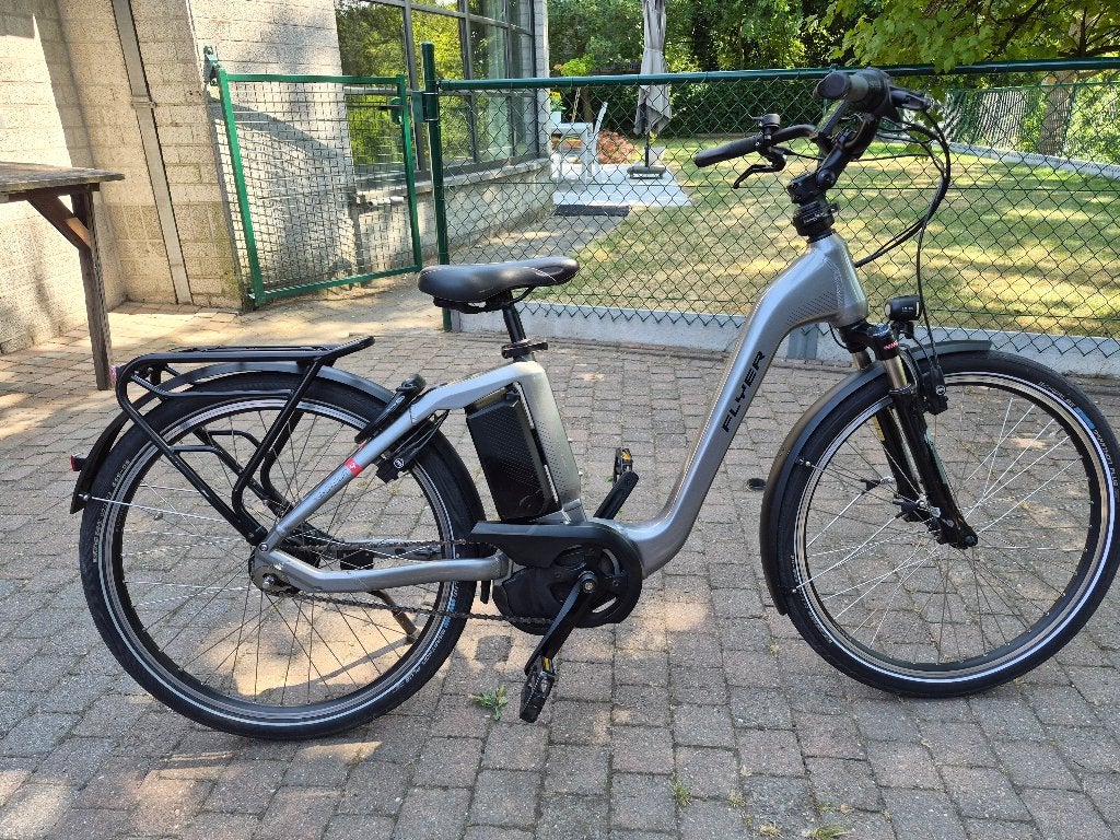 Vélo électrique Flyer — Seulement 4362 km — Excellent état !, Vélos & Vélomoteurs, Accès (extra) bas, Autres marques, Moins de 47 cm