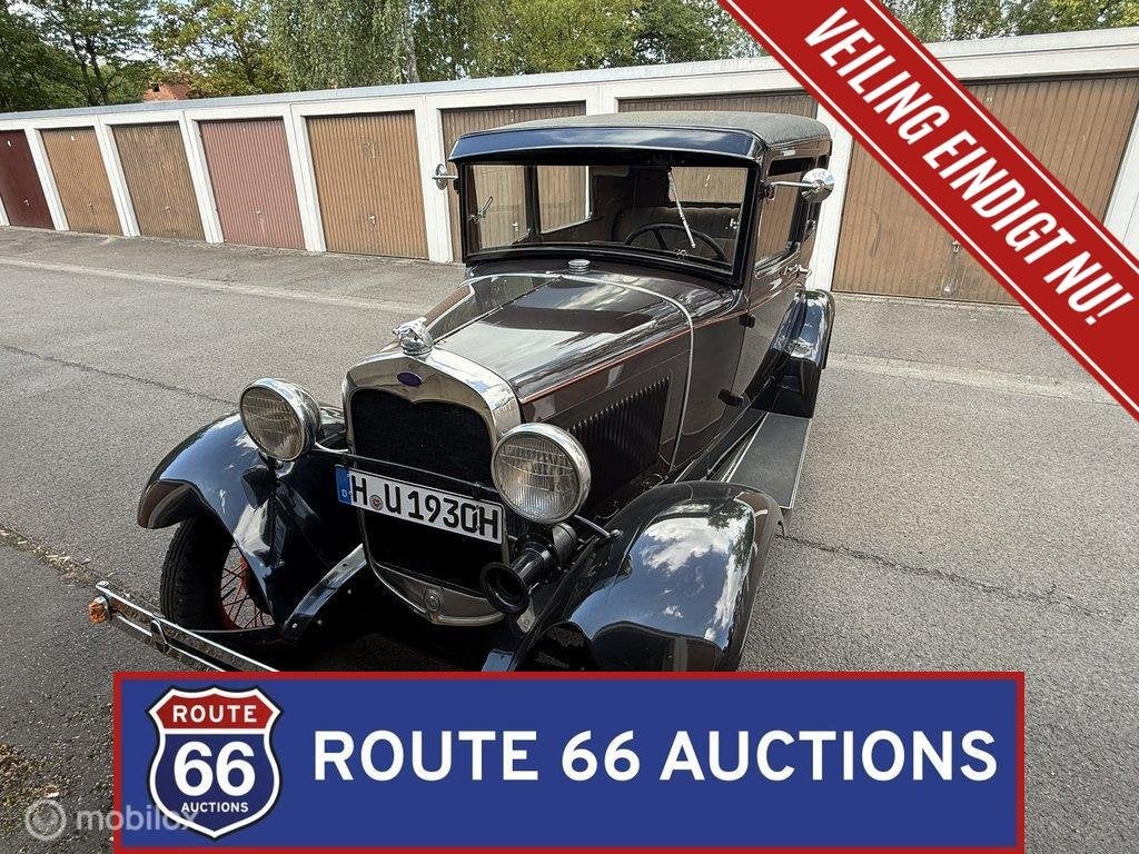 Ford Model A | 1930 | Route 66 Auctions, Auto's, Zwart, Bedrijf, Handgeschakeld, Overige carrosserie