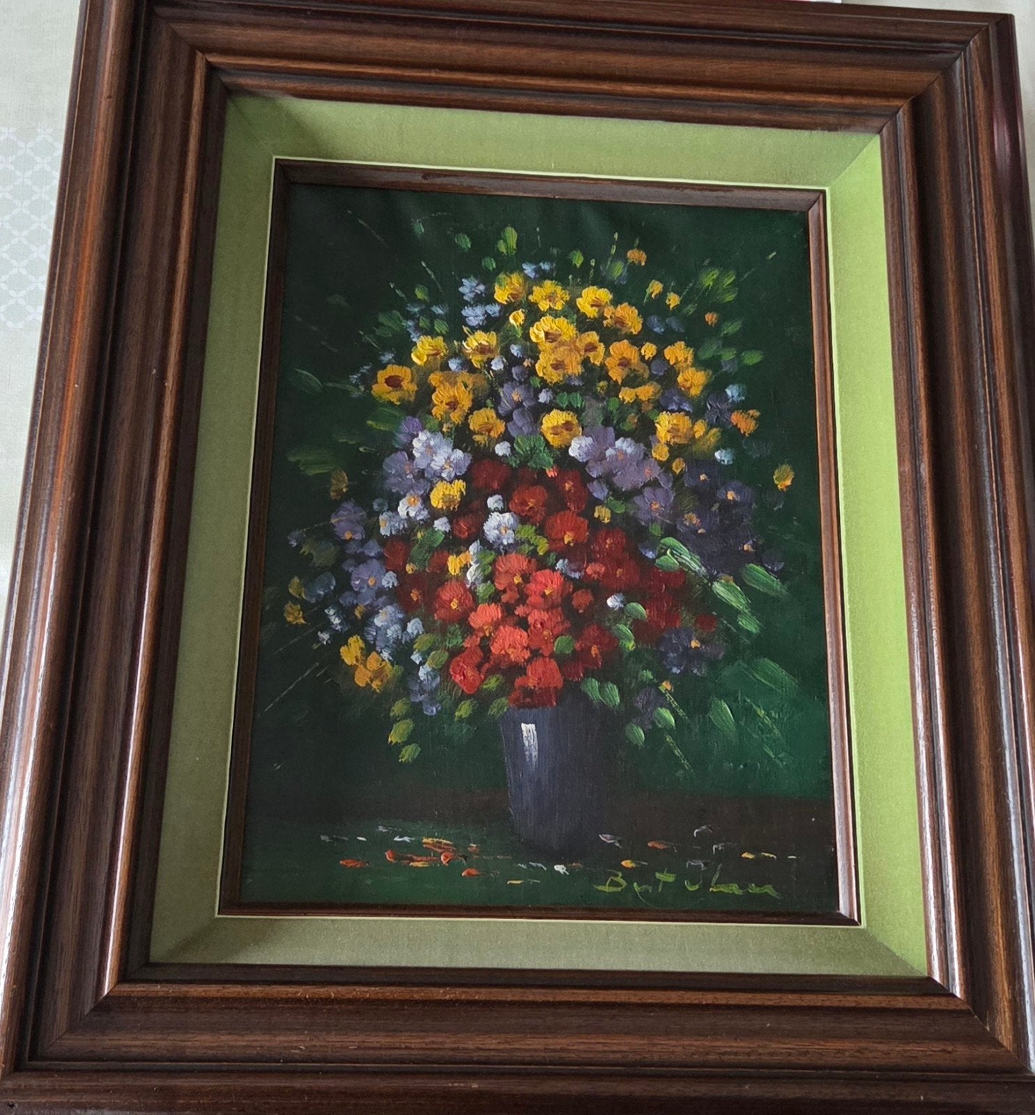 Schilderij met naam getekend., Ophalen, Bloemen