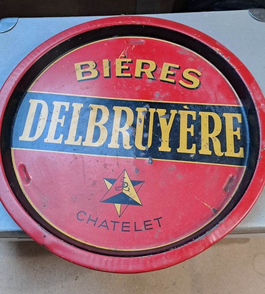 plateau de brasserie en tole, Collections, Enlèvement ou Envoi, Utilisé, Panneau publicitaire