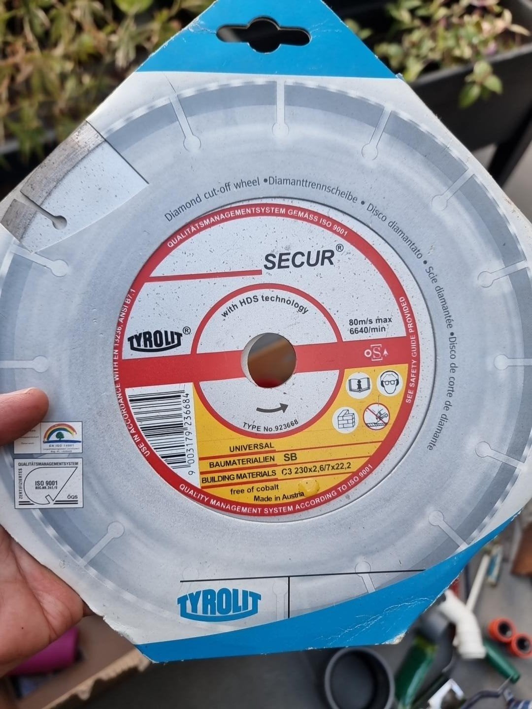 Tyrolit SECUR Diamantzaagblad 230 mm – Nieuw, Enlèvement