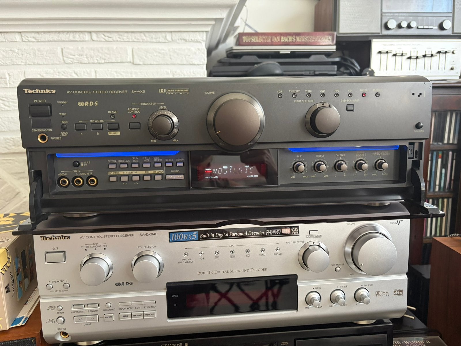 2 récepteurs AV Technics SA-AX6 SA-DX940 75 €/pièce 150€ /2, Enlèvement, Comme neuf