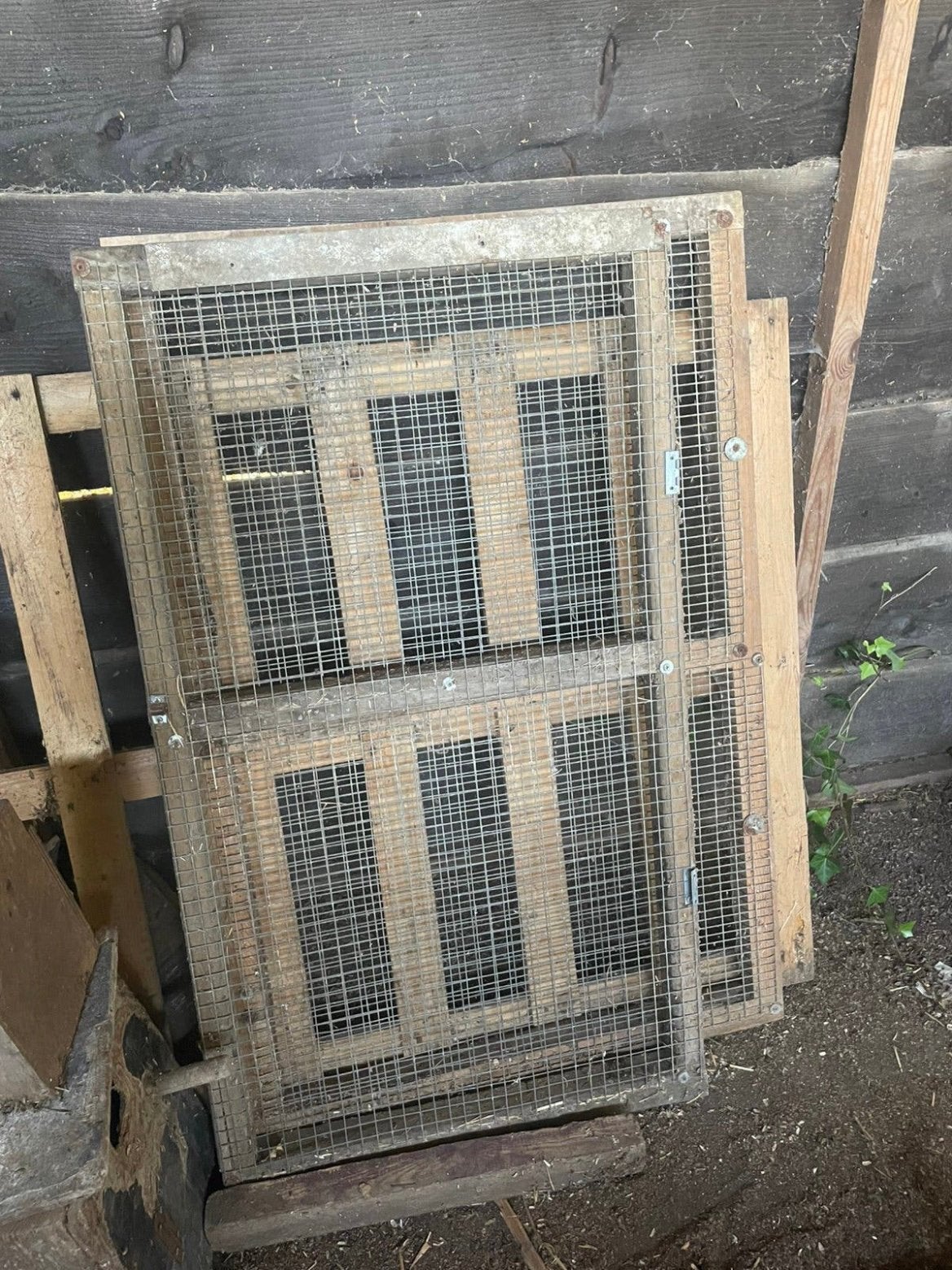 Porte en bois devanture grillagée, Enlèvement ou Envoi