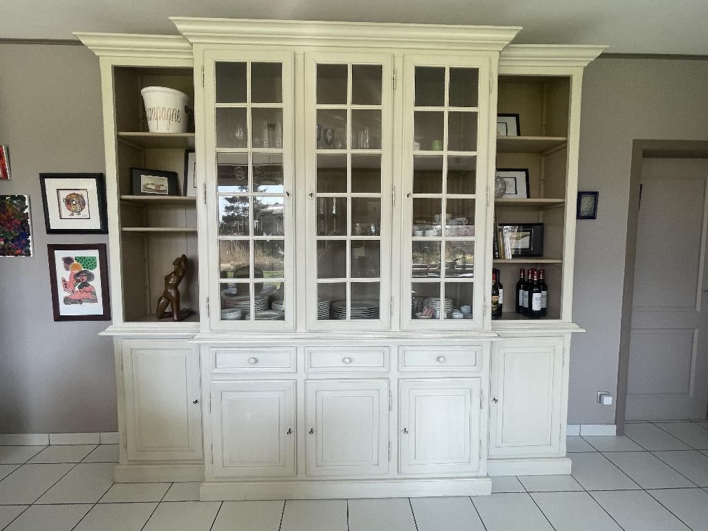 Vitrinekast, Maison & Meubles, Cuisine | Éléments de cuisine, Utilisé, 200 cm ou plus, 200 cm ou plus, 25 à 50 cm, Crème, Enlèvement