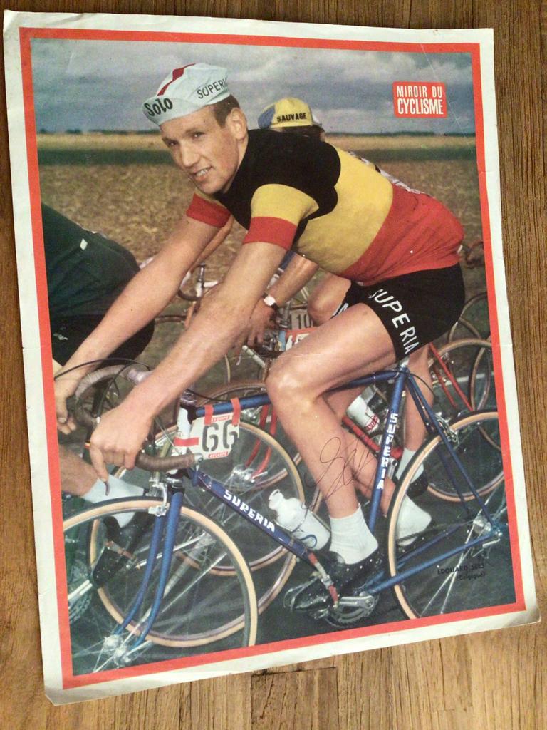 Wielerposter 1964 team solo edward sels signe, Verzenden, Zo goed als nieuw