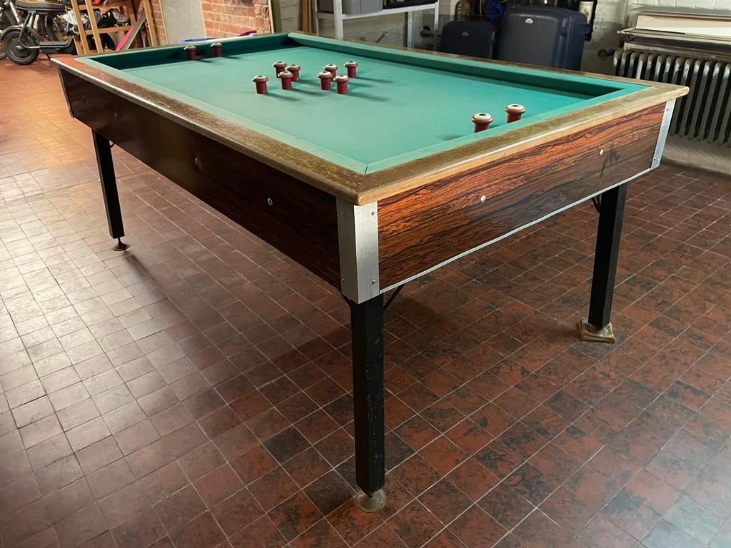 Billard à claquettes avec 5 queues, Sports & Fitness, Billards & Billards américains, Enlèvement, Utilisé, Table de billard