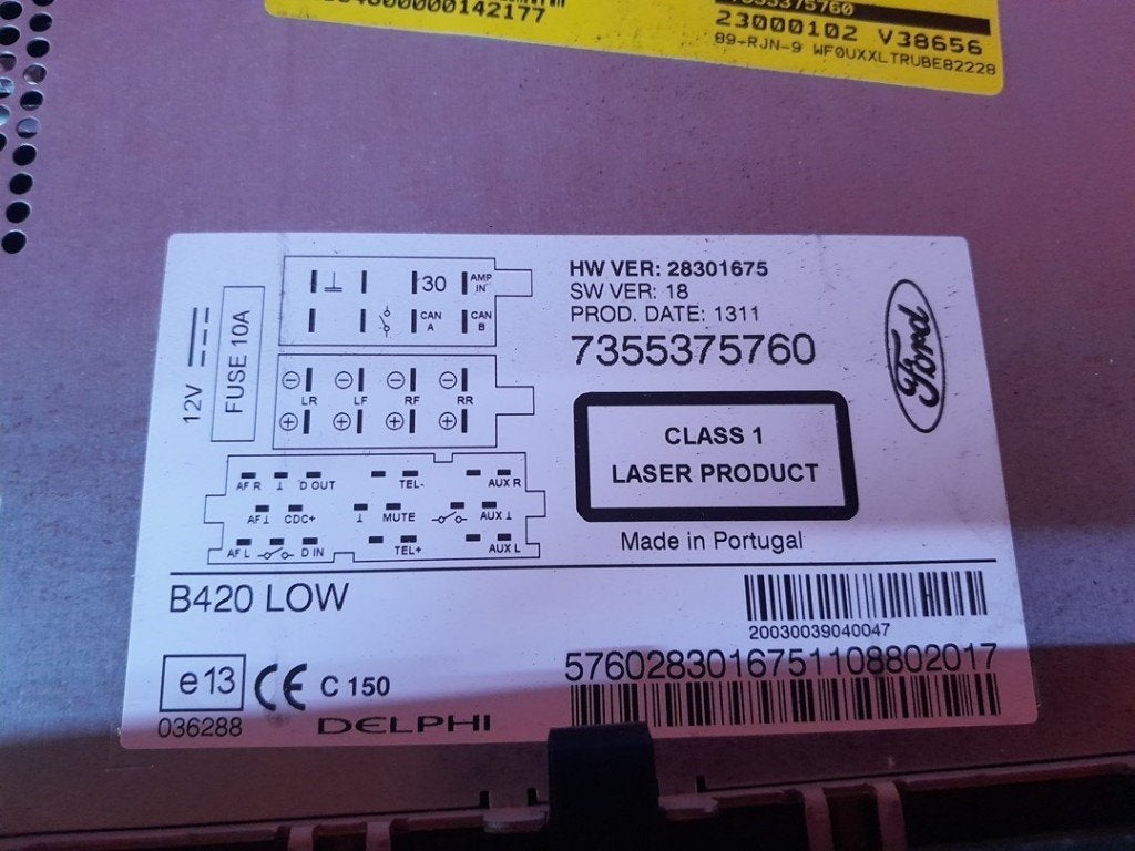 RADIO Ford Ka II (01-2008/05-2016) (1856712), Gebruikt, Ford