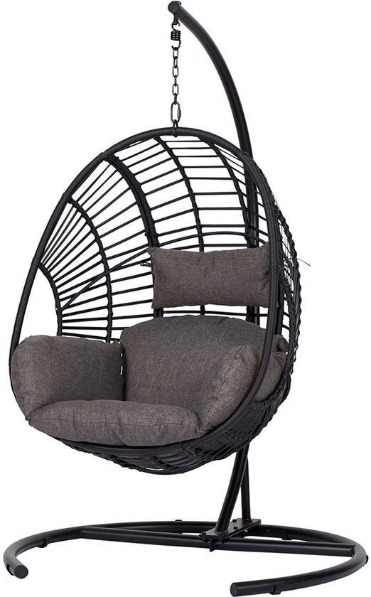 Hangstoel / Ei-stoel met frame – JYSK – NIEUWSTAAT, Tuin en Terras, Ophalen, Zo goed als nieuw, Met standaard, Eenpersoons