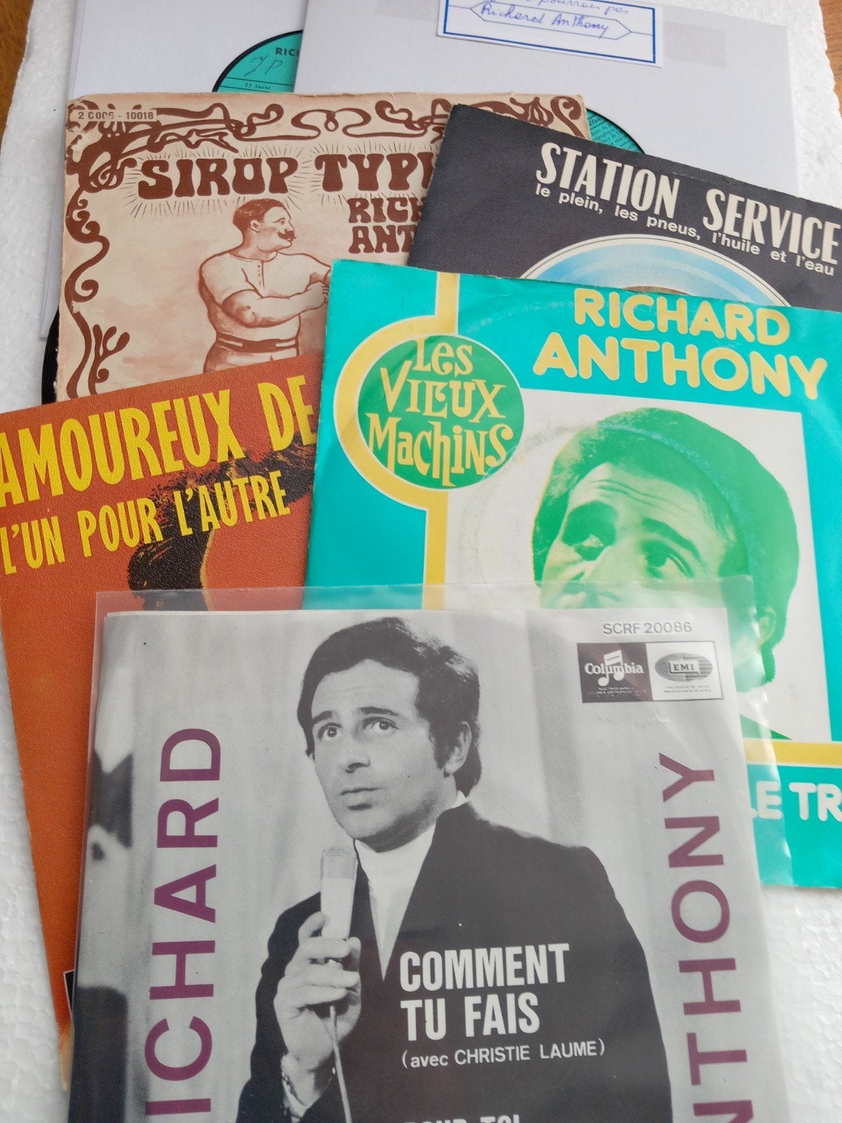 RICHARD ANTHONY.  SIXTIES . 7 X 45T, Ophalen of Verzenden