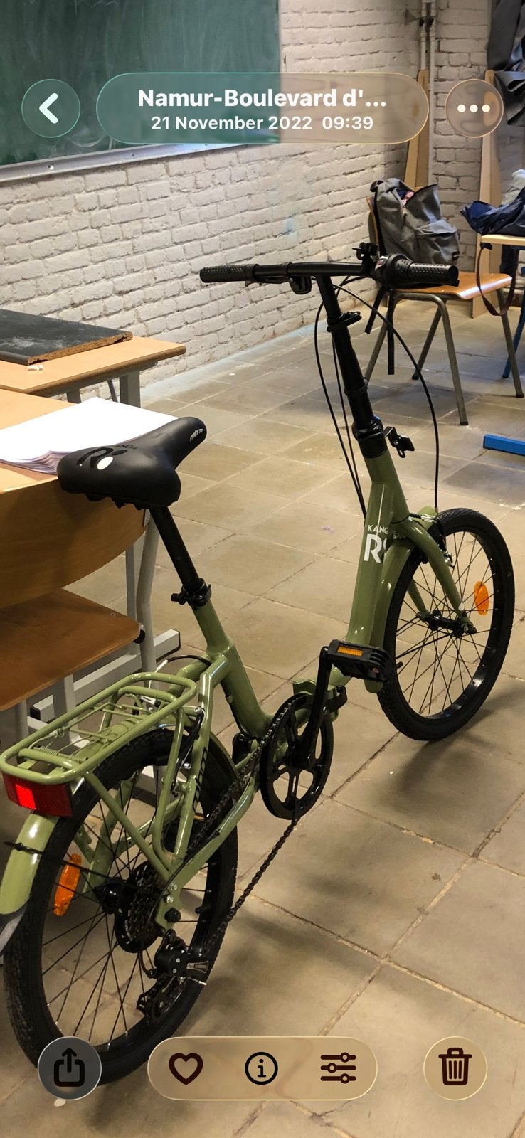 Groene kangoroo 20" vouwfiets, Ophalen, Gebruikt