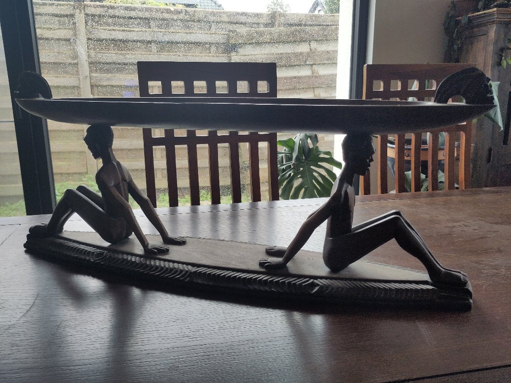 Afrikaans beeld, Bois, 50 - 100 cm, Enlèvement, Statue