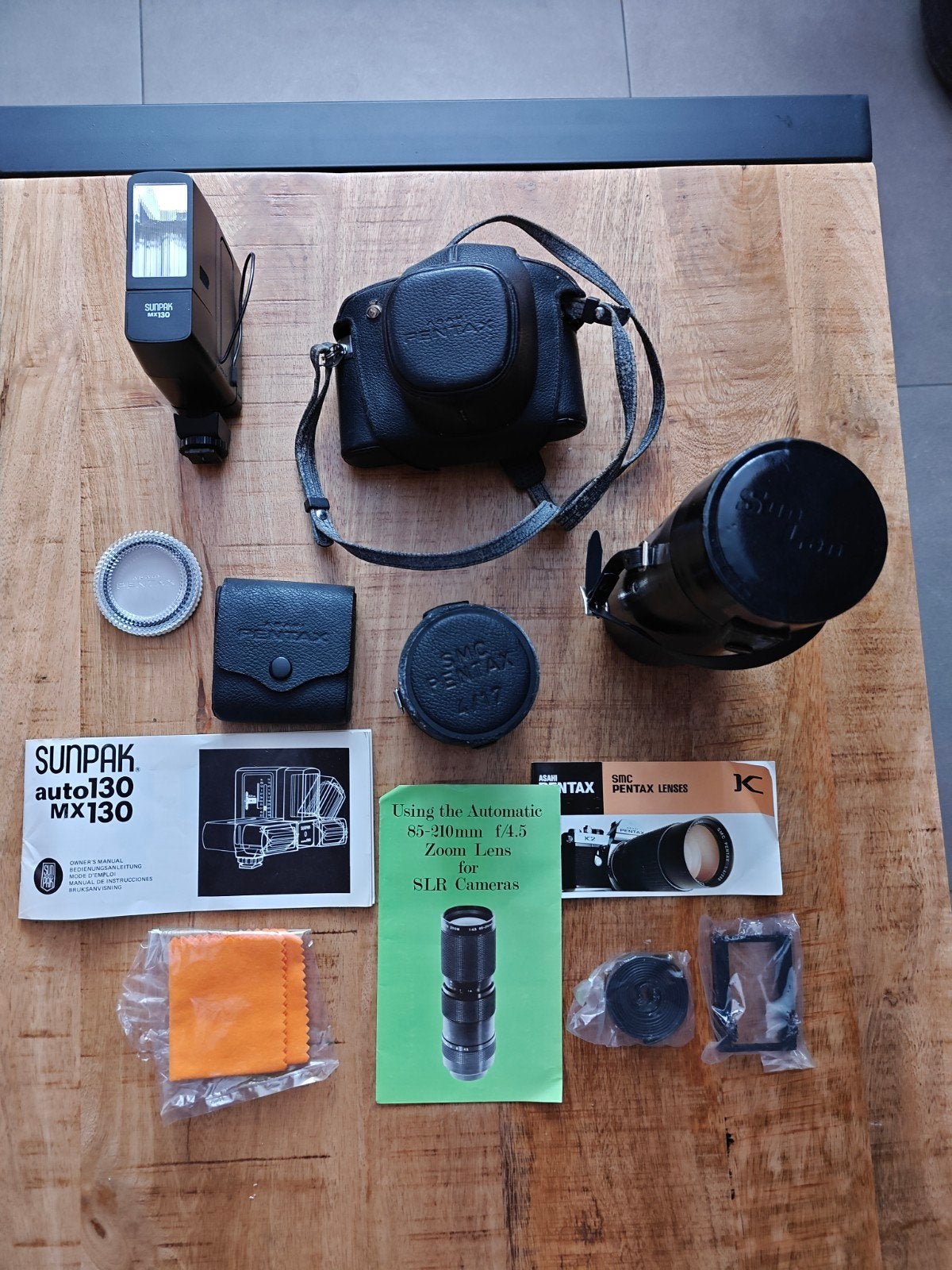 Complete Vintage Analoge Cameraset - Pentax ME Super + Lenze, Enlèvement, Utilisé, Pentax