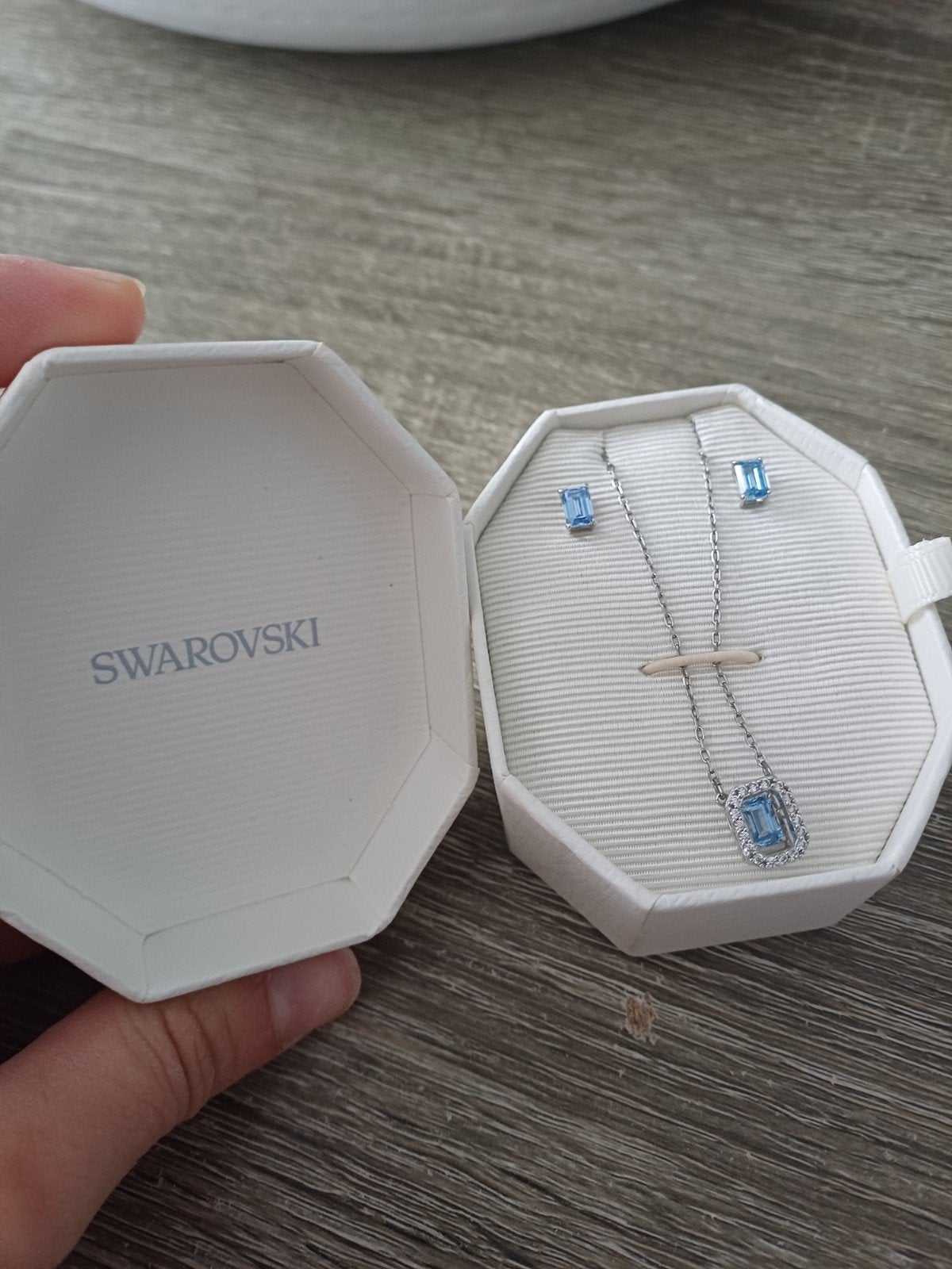Swarovski set, Handtassen en Accessoires, Ophalen of Verzenden, Zo goed als nieuw