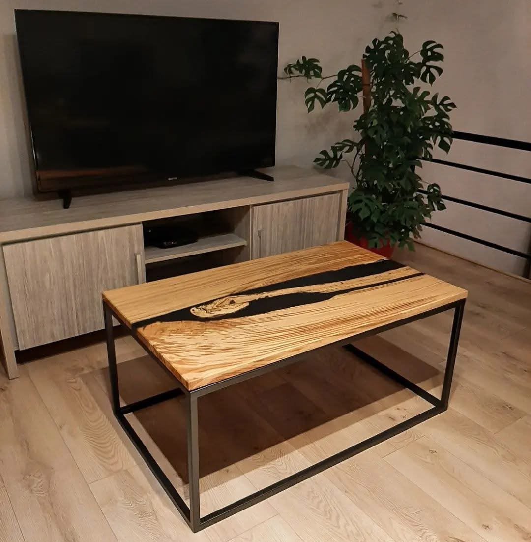 Table basse en époxy faite main, Enlèvement, Comme neuf