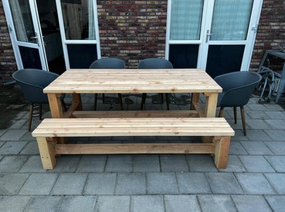 nieuwe houten tuintafels, Tuin en Terras, Ophalen of Verzenden, Nieuw, Rechthoekig, Hout