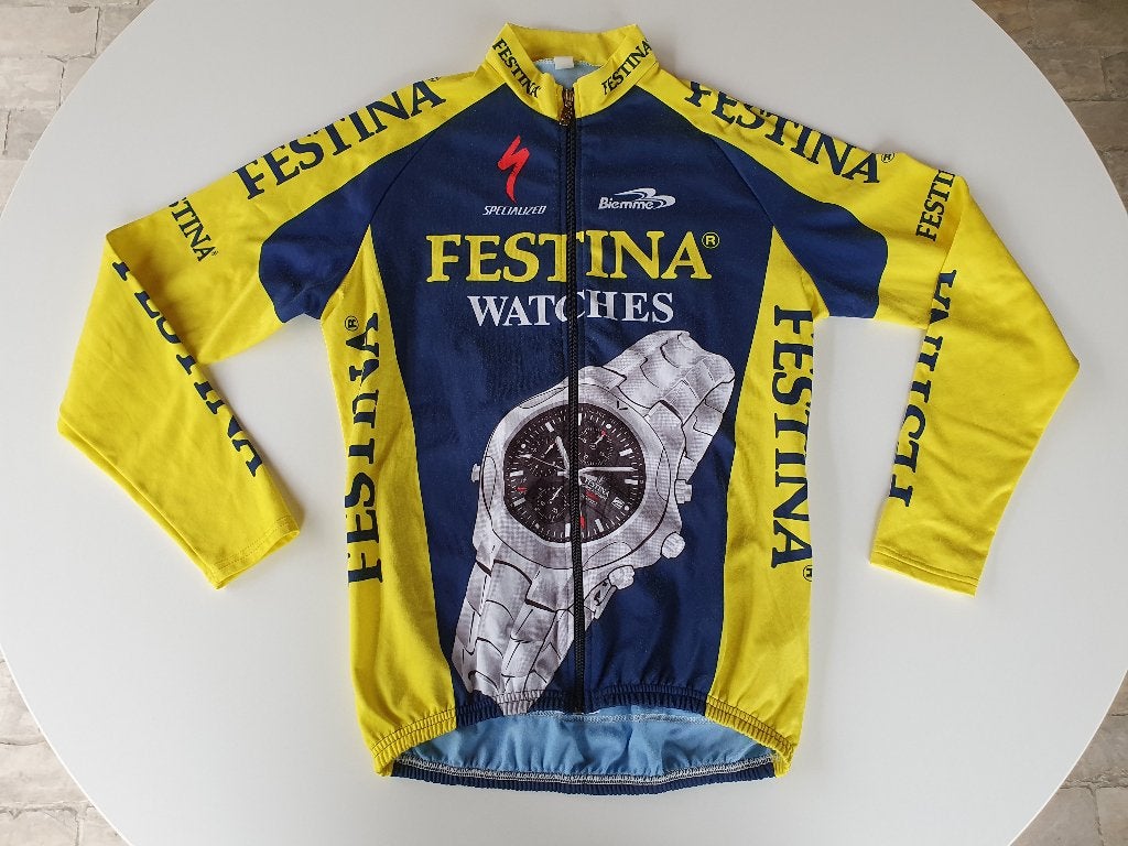 Wielertrui Festina (Biemme, XL, 5), Sport en Fitness, Wielrennen, Ophalen of Verzenden, Gebruikt, Kleding