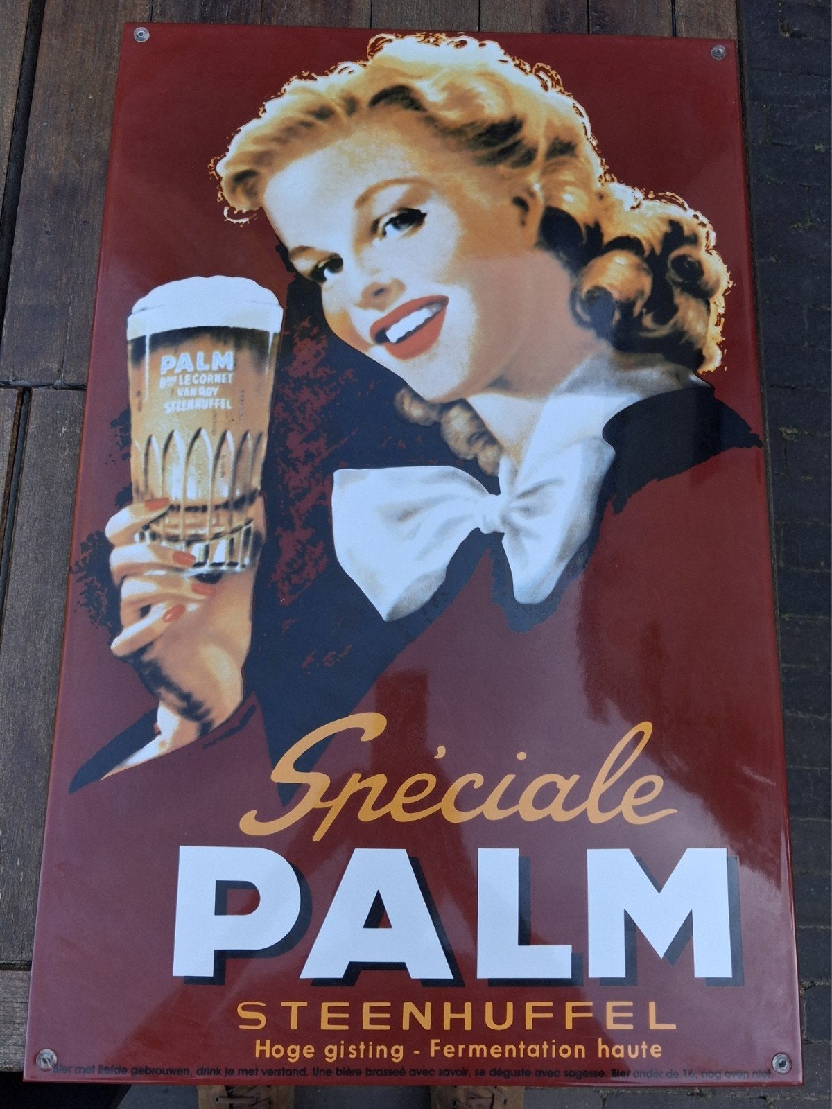 emaille reclamebord palm, Enlèvement ou Envoi, Comme neuf, Panneau publicitaire