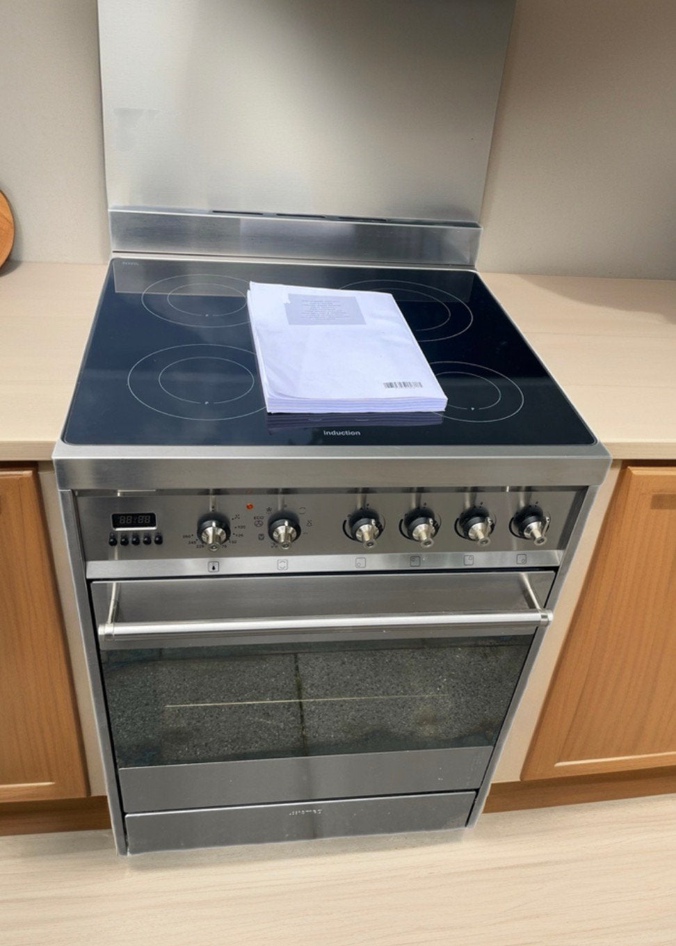 Smeg inductiefornuis, Ophalen, Grill, Zo goed als nieuw, Inductie