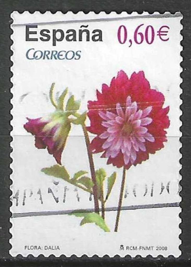 Espagne 2008 - Yvert 4038 - Dahlia (ST), Timbres & Monnaies, Timbres | Europe | Espagne, Envoi, Affranchi