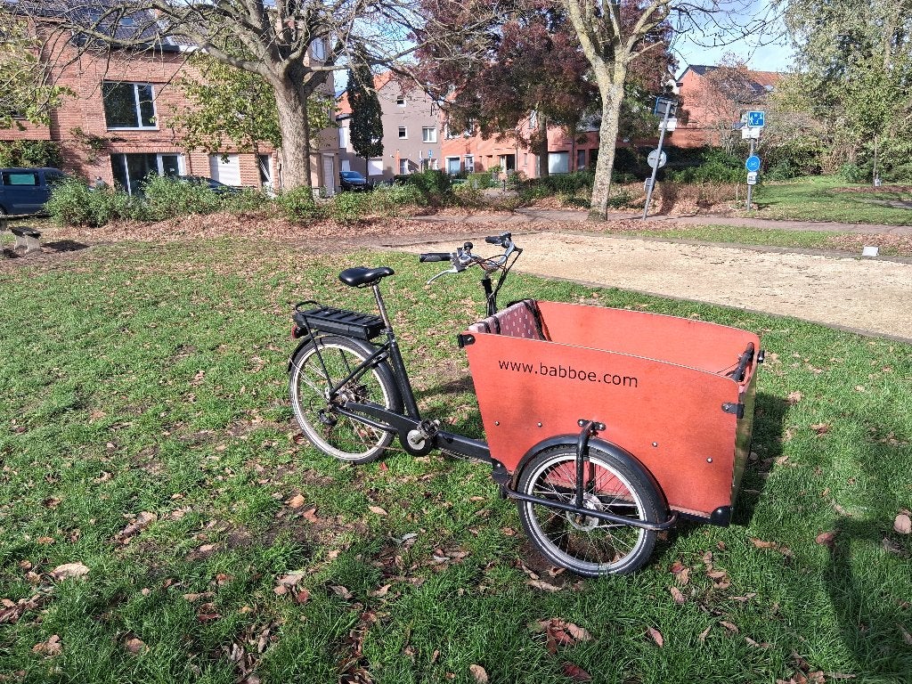 Bakfiets babboe big, Fietsen en Brommers, 4 kinderen of meer, Gebruikt, Elektrisch, Schijfrem