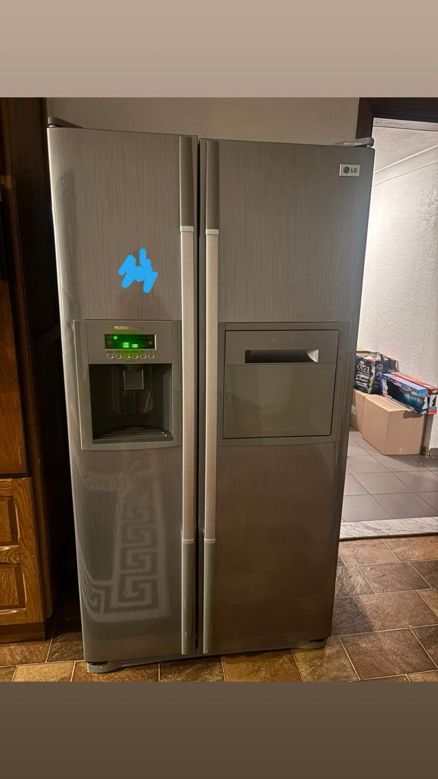 Frigo american lg, Elektronische apparatuur, Ophalen, Zo goed als nieuw